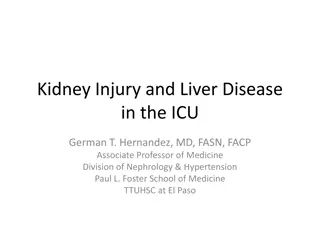 Kidney Injury and Liver Disease in the ICU