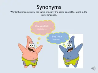 Synonyms: Enhancing Vocabulary Skills