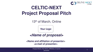 CELTIC-NEXT Project Proposal Pitch: Unlocking Innovation for Future Success