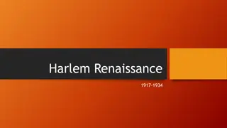 The Harlem Renaissance in the Early 20th Century