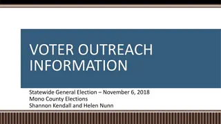 Voter Outreach Information for Mono County Elections