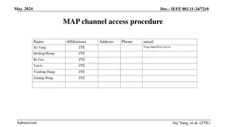 Proposed MAP Channel Access Procedures in IEEE 802.11-24/72r0