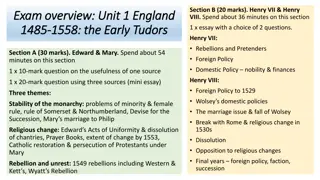 Tudor Rule: Challenges and Policies of Henry VII and Henry VIII