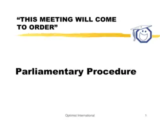 Understanding Parliamentary Procedure and Its Importance in Meetings