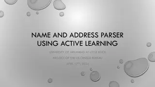 Enhancing Name and Address Parsing for Data Standardization