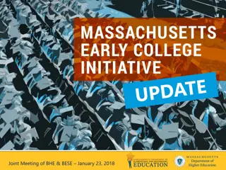 Massachusetts Early College Initiative Overview