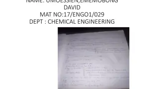 Ememobong David Umoessien - Chemical Engineering Student Profile