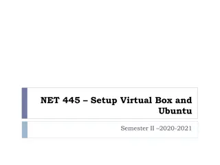 Setting Up VirtualBox and Ubuntu for .NET Course Semester II 2020-2021