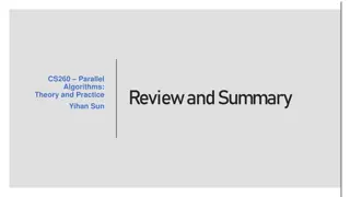 CS260 Parallel Algorithms: Theory and Practice Review