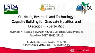 Capacity Building for Graduate Nutrition and Dietetics Program in Puerto Rico