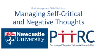 Mind Management Skills Workshop: Overcoming Self-Critical Thoughts