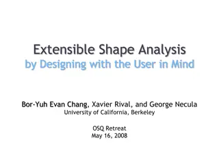 Extensible Shape Analysis: Designing with the User in Mind