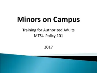 Minors on Campus Policy Guidelines at MTSU