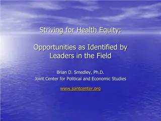 Advancing Health Equity: Challenges and Opportunities for Funders