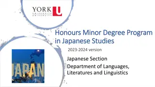 Japanese Studies Program at York University: Honours Minor Degree Program