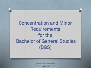 Concentration and Minor Requirements for Bachelor of General Studies (BGS)