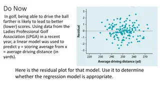 Analyzing Residual Plots for Regression Model Appropriateness in Golf