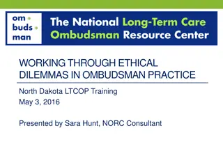 Ethical Decision-Making in Ombudsman Practice: Key Aspects and Code of Ethics