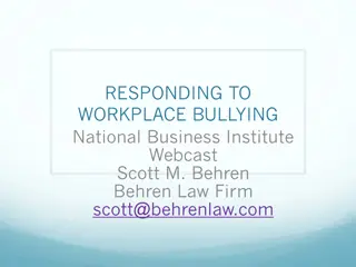 Addressing Workplace Bullying: Facts, Effects, and Solutions