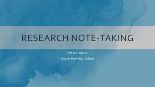 Effective Note-Taking Methods and Their Characteristics