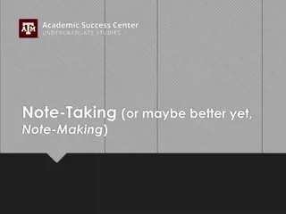 Effective Note-Taking Strategies for Academic Success