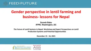 Gender Perspective in Lentil Farming and Business: Lessons for Nepal