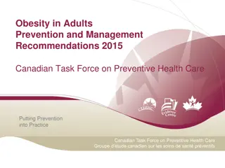 Obesity Prevention and Management Guidelines in Canadian Adults