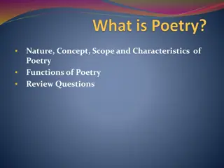 Understanding Poetry: Nature, Scope, and Characteristics