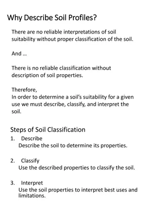 Importance of Describing Soil Profiles for Soil Suitability Analysis