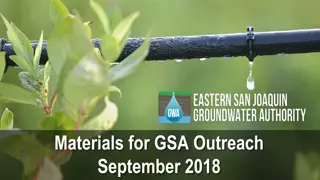 Groundwater Sustainability Outreach Update