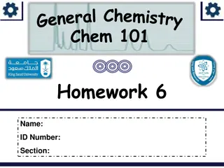 General Chemistry Homework Questions