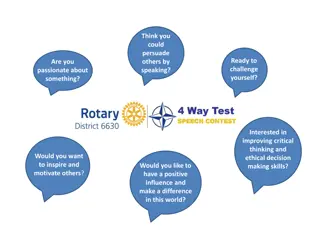 Rotary 4-Way Test Speech Contest: Inspiring Ethical Decision Making