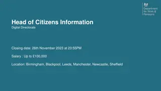 Head of Citizens Information Digital Directorate at DWP Digital