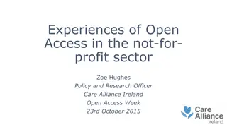 Open Access and Collaboration in the Not-for-Profit Sector