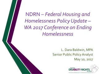 Federal Housing and Homelessness Policy Update - NDRN Conference 2017