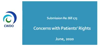 Concerns Raised by Citizens With Disabilities Ontario Regarding Bill 175 and Patients' Rights