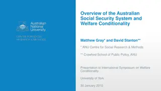 Overview of Australian Social Security System and Welfare Conditionality