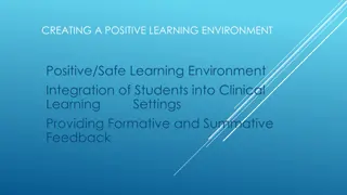 Creating a Positive Learning Environment in Clinical Settings