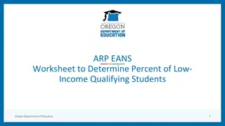 Worksheet for Determining Percent of Low-Income Qualifying Students by Oregon Department of Education