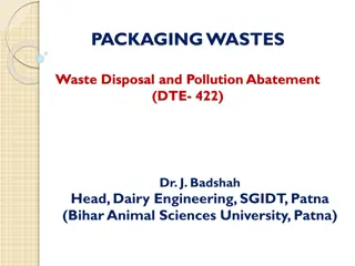 Impact of Packaging Wastes on Environment and Recycling Efforts