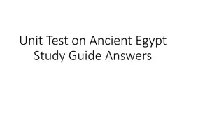 Revealing Insights into Ancient Egypt: Unit Test Study Guide Answers