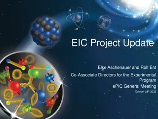 Update on Recent Events and Meetings at the EIC Project