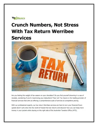 Crunch Numbers, Not Stress With Tax Return Werribee Services