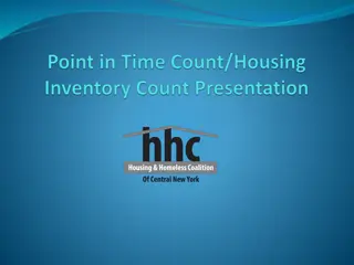 Point-in-Time Counts in Homelessness Assistance Programs