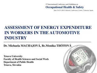 Assessment of Energy Expenditure in Automotive Workers: A Study at an International Occupational Health Conference