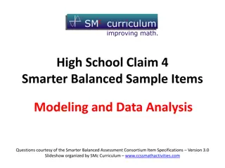 Smarter Balanced High School Modeling & Data Analysis Questions