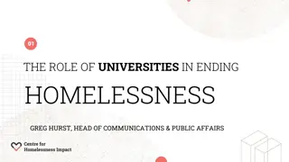 Role of Universities in Addressing Homelessness: A Perspective by Greg Hurst