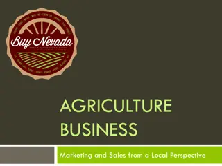 Local Perspective on Agriculture Business Marketing and Sales