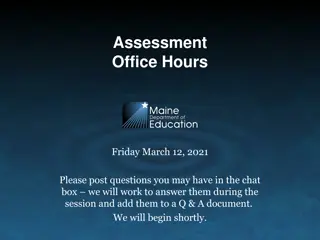 March 12, 2021 Assessment Office Hours Updates and Notifications