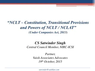 Evolution of NCLT and NCLAT Under Companies Act, 2013